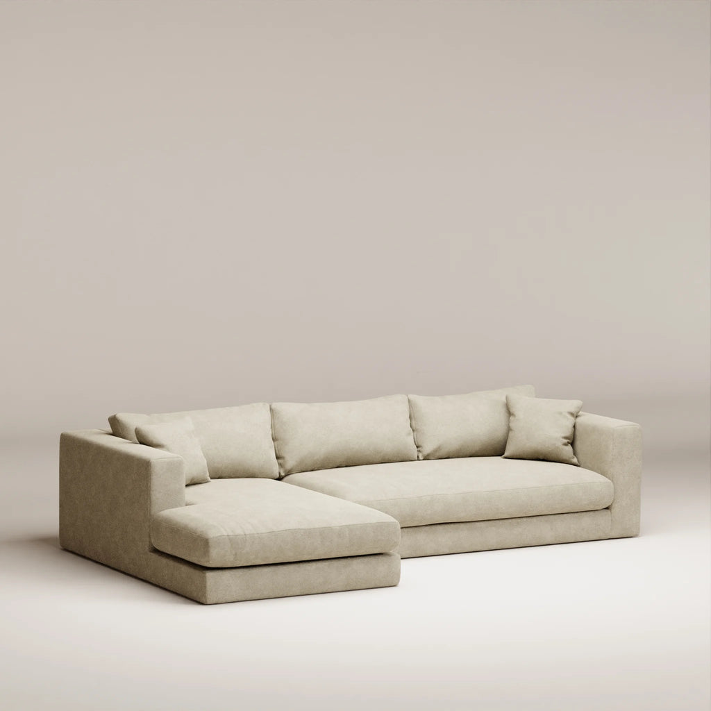 Image Corner Bellechasse light 1 • LEFT • Felted wool • Natural