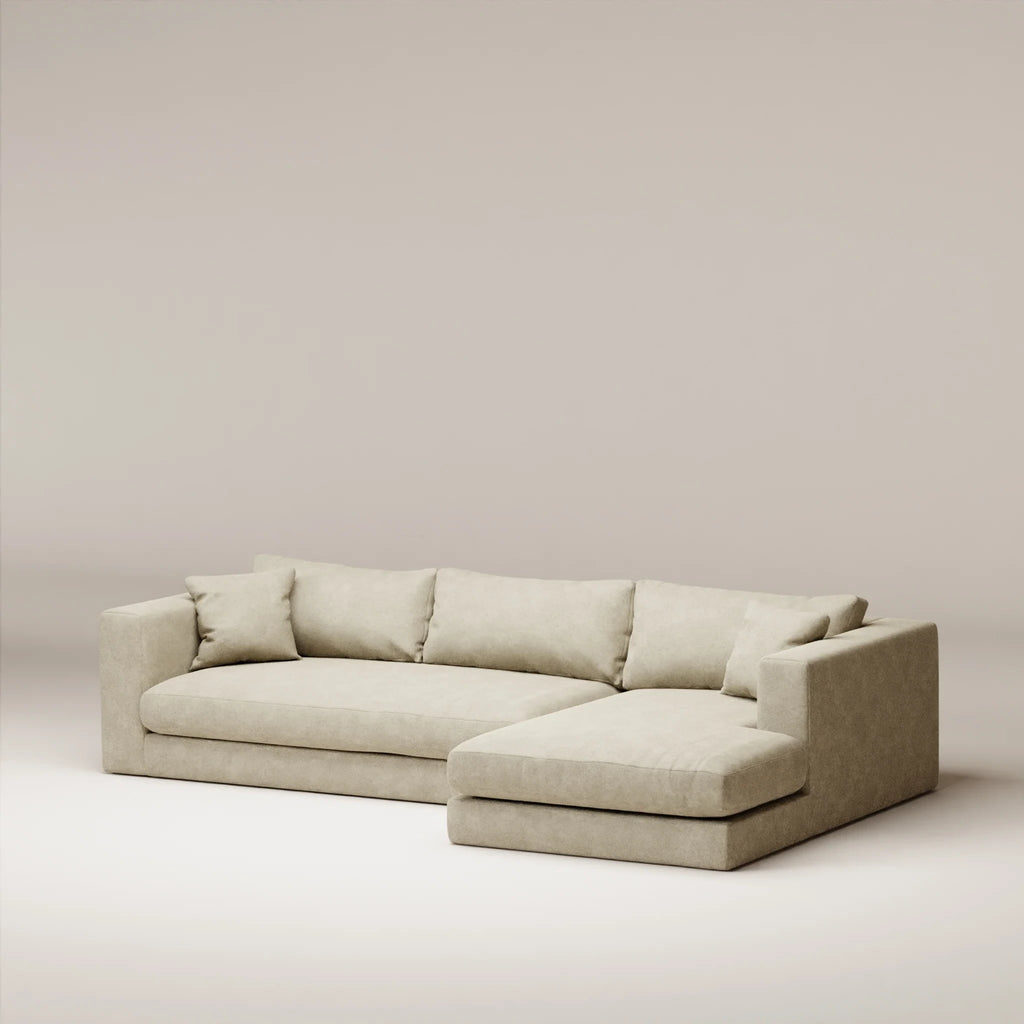 Image Corner Bellechasse light 1 • RIGHT • Felted wool • Natural