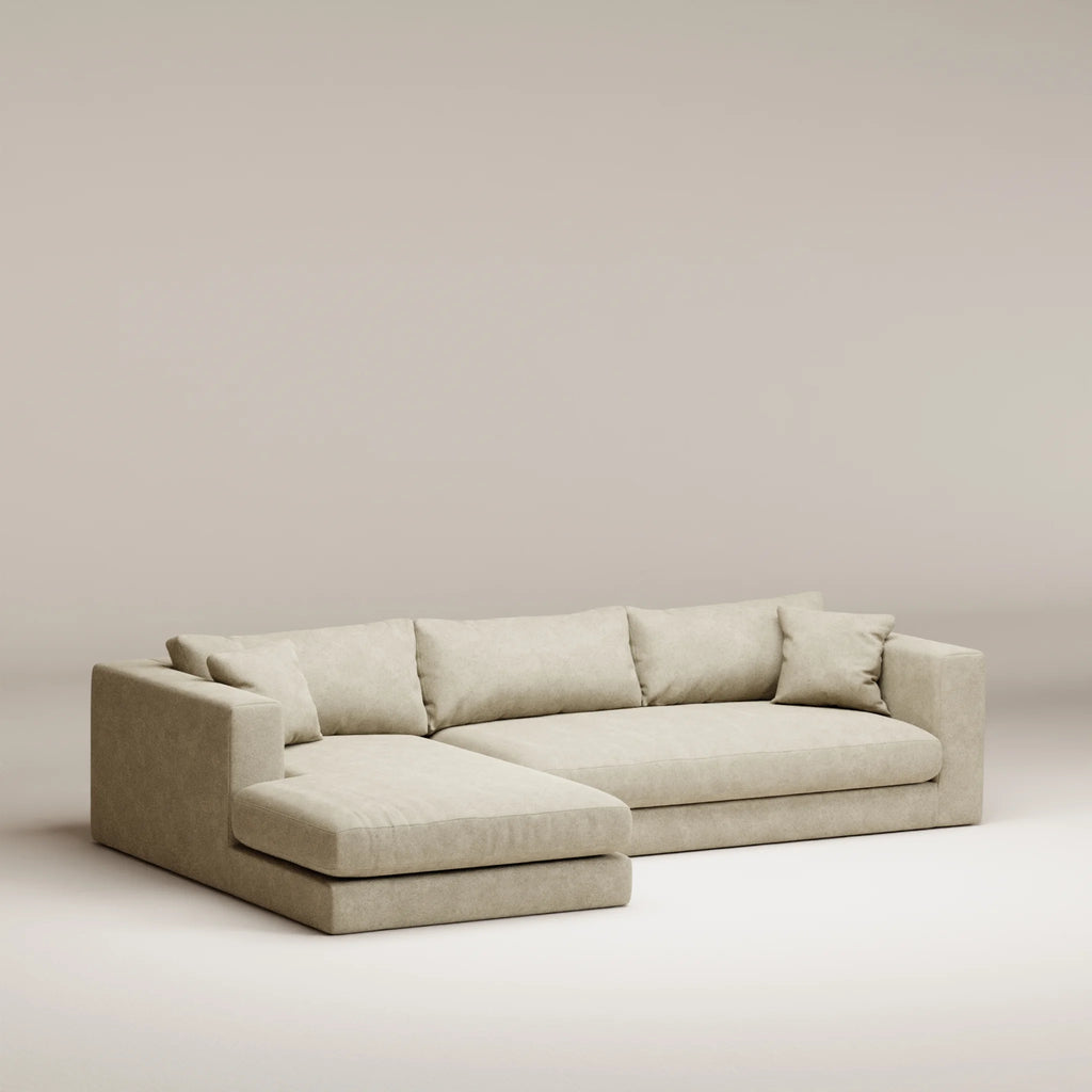 Image Corner Bellechasse light 2 • LEFT • Felted wool • Natural