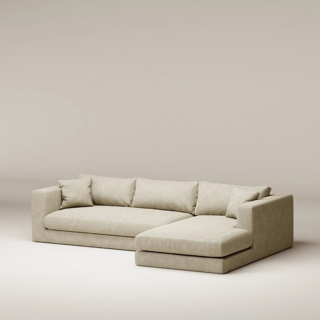 Image Corner Bellechasse light 2 • RIGHT • Felted wool • Natural