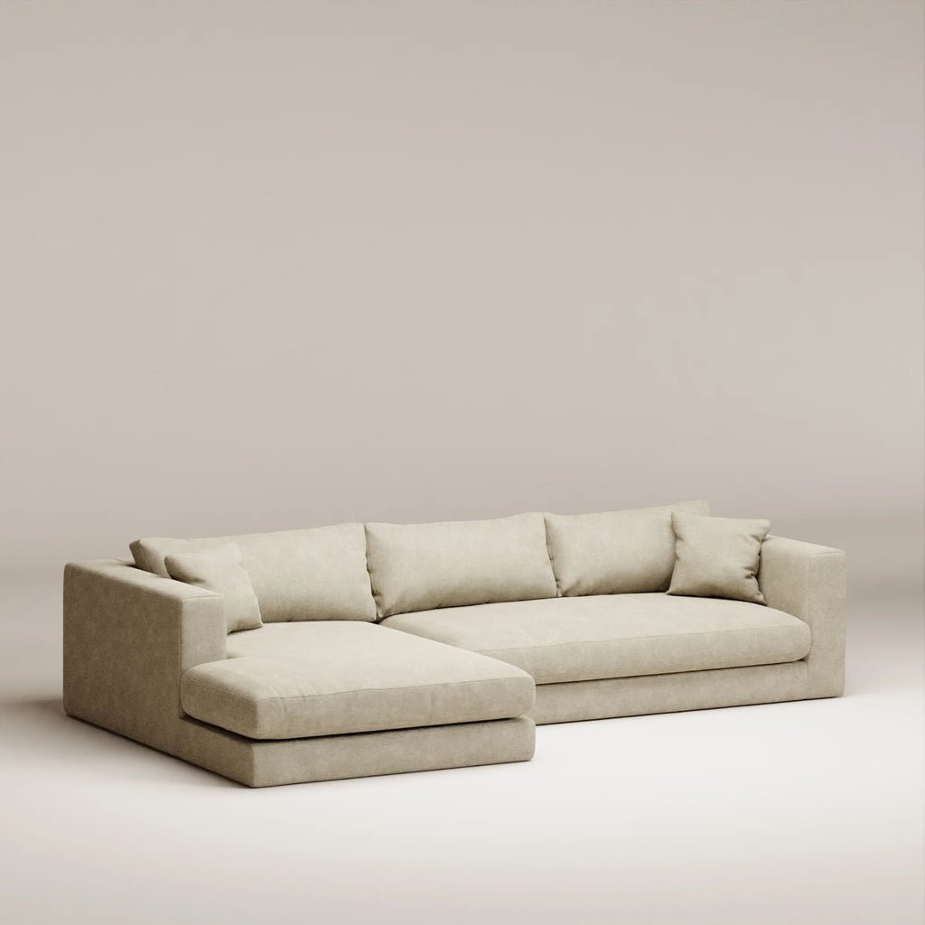 Image Corner Bellechasse light 3 • LEFT • Felted wool • Natural