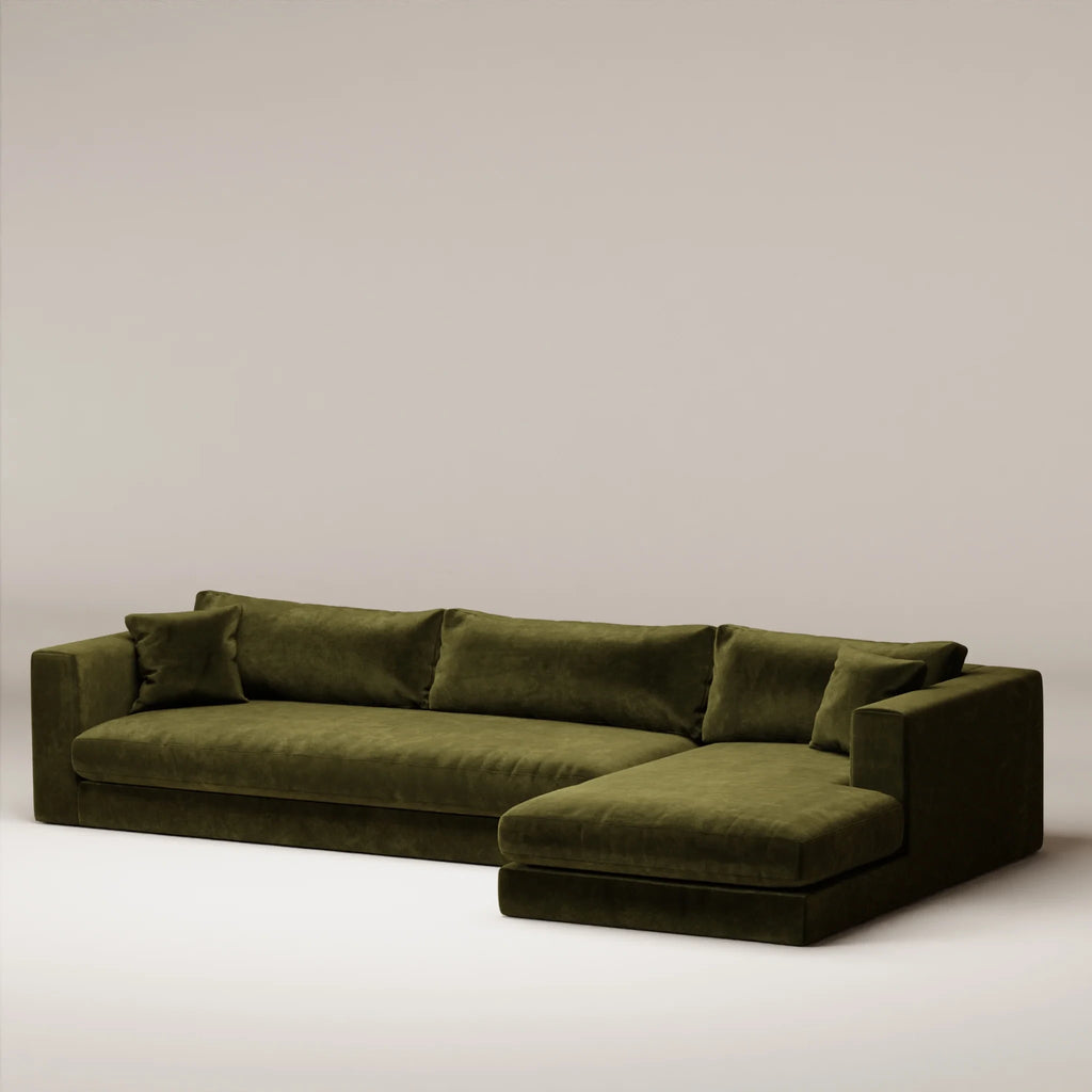 Image Corner Bellechasse light XL2 • Droite • Velours gratté • Moss