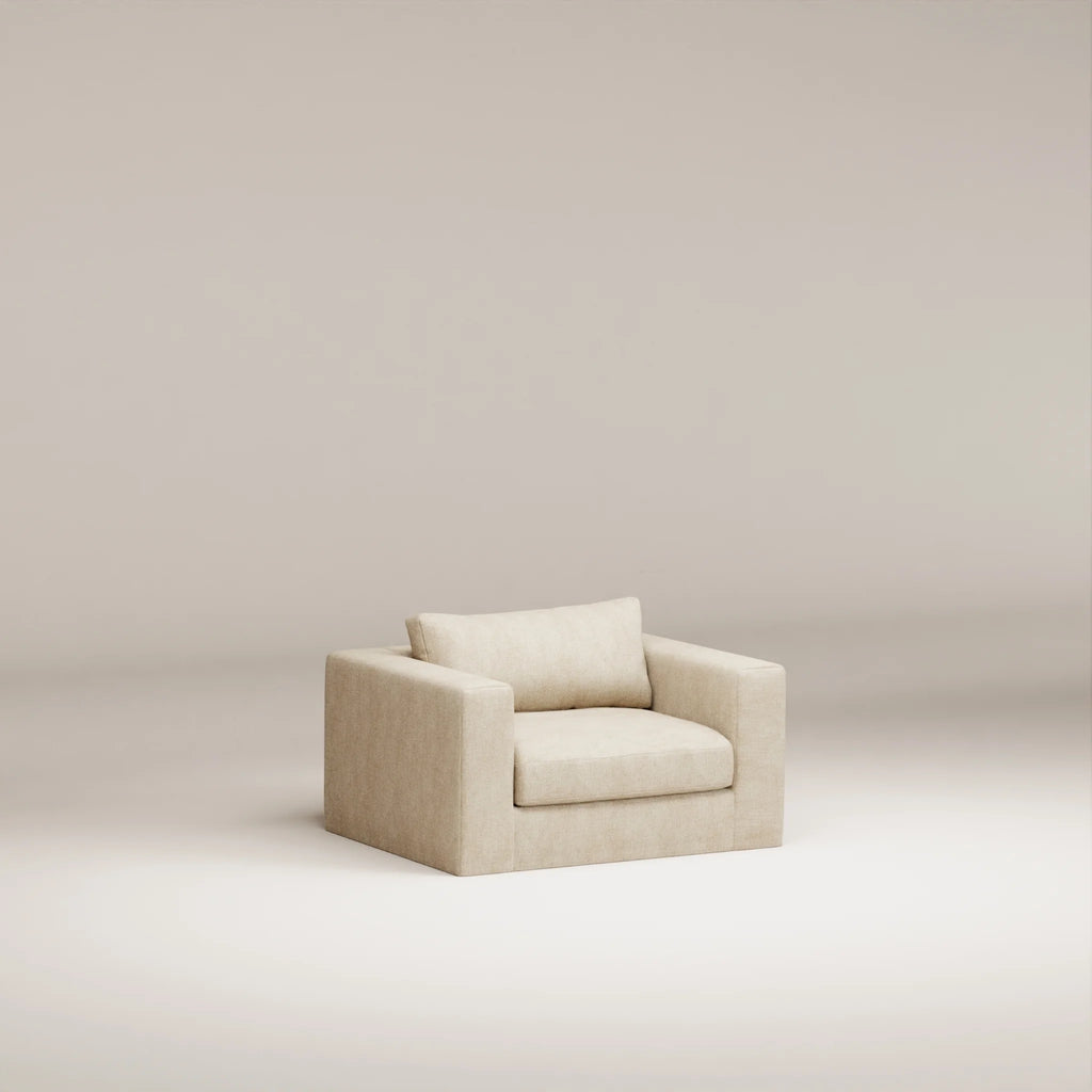 Image Fauteuil déhoussable Bellechasse light Tissu chenillé • Natural