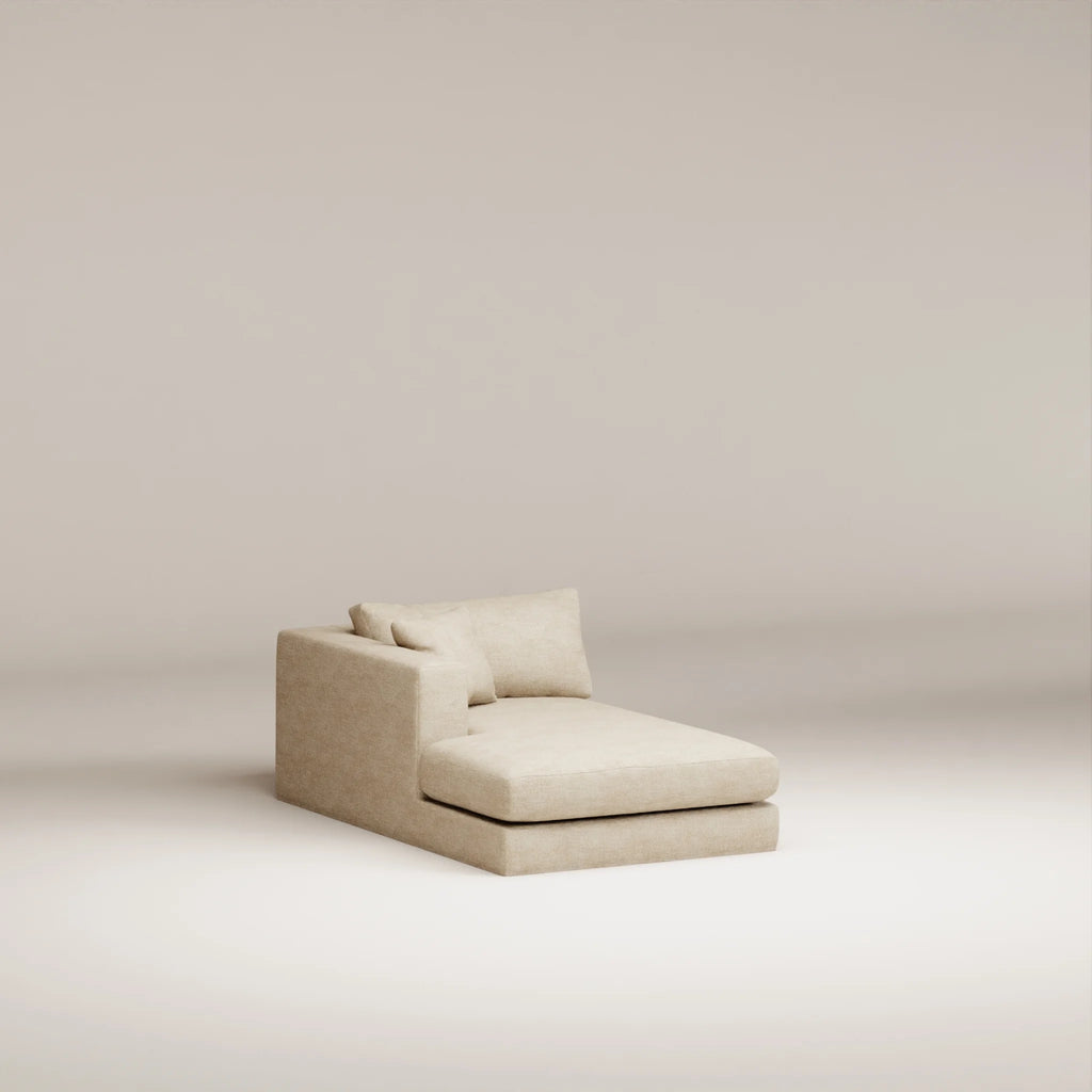 Image Méridienne déhoussable Bellechasse light 160 cm • Gauche • Tissu chenillé • Natural