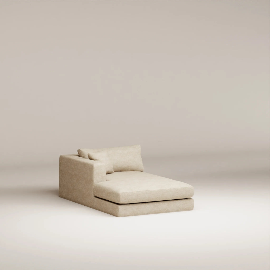 Image Méridienne déhoussable Bellechasse light 170 cm XL • Gauche • Tissu chenillé • Natural