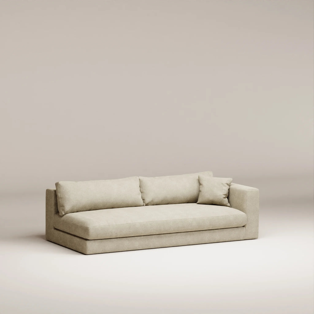 Image Module Bellechasse light 3.5 seats • RIGHT • Felted wool • Natural