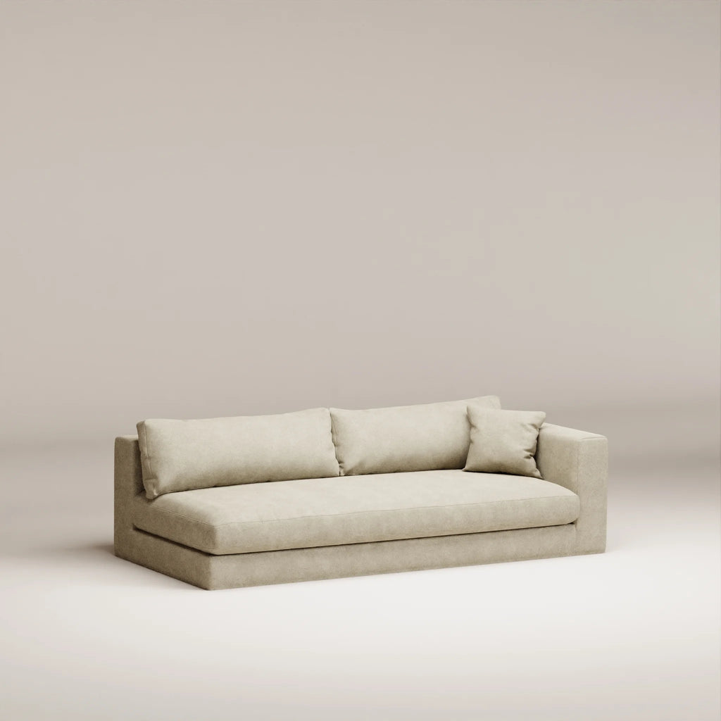 Image Removable cover module Bellechasse light 3.5 seats • RIGHT • Felted wool • Natural