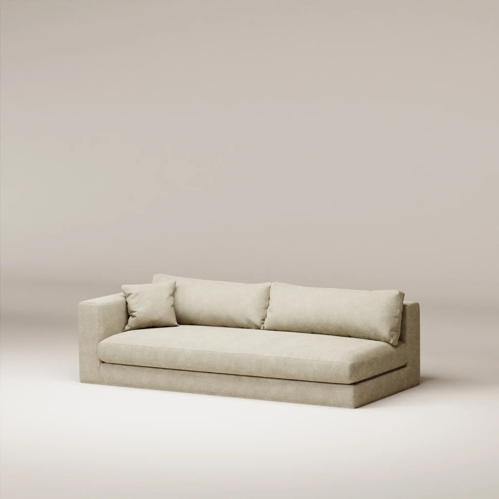 Image Removable cover module Bellechasse light 3.5 seats • LEFT • Felted wool • Natural