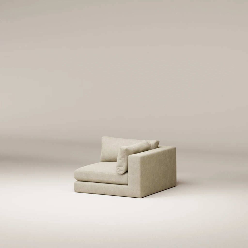 Image Corner module Bellechasse light RIGHT • Felted wool • Natural