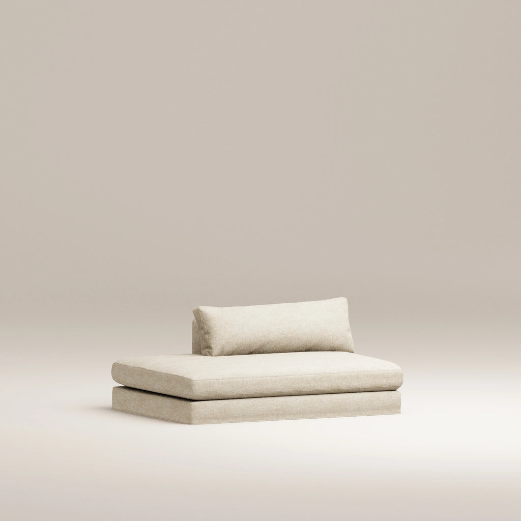 Image Ottomane déhoussable Bellechasse light Gauche • Tissu chenillé • Natural