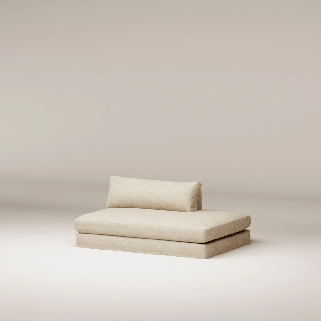 Image Ottomane déhoussable Bellechasse light Gauche • Tissu chenillé • Natural