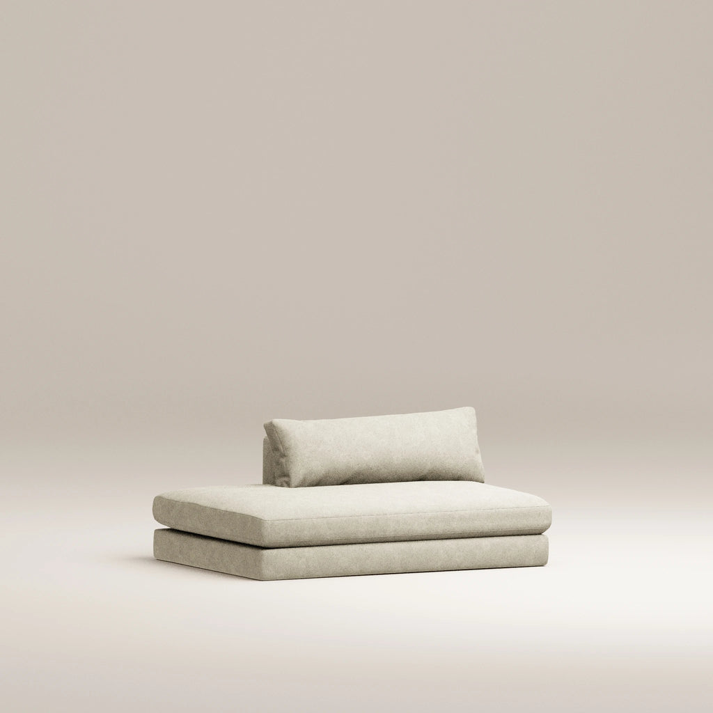 Image Ottoman Bellechasse light LEFT • Felted wool • Natural