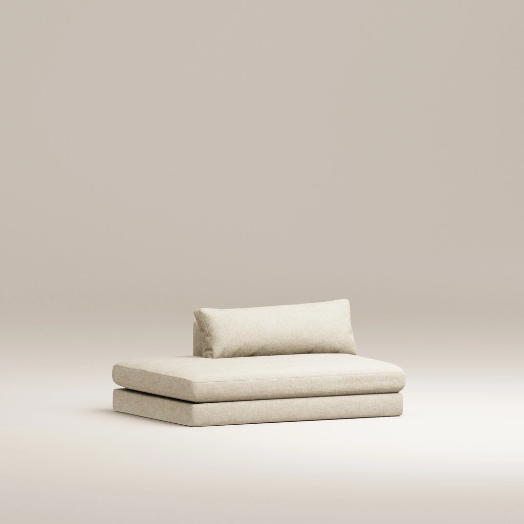 Image Ottomane Bellechasse light Gauche • Tissu chenillé • Natural