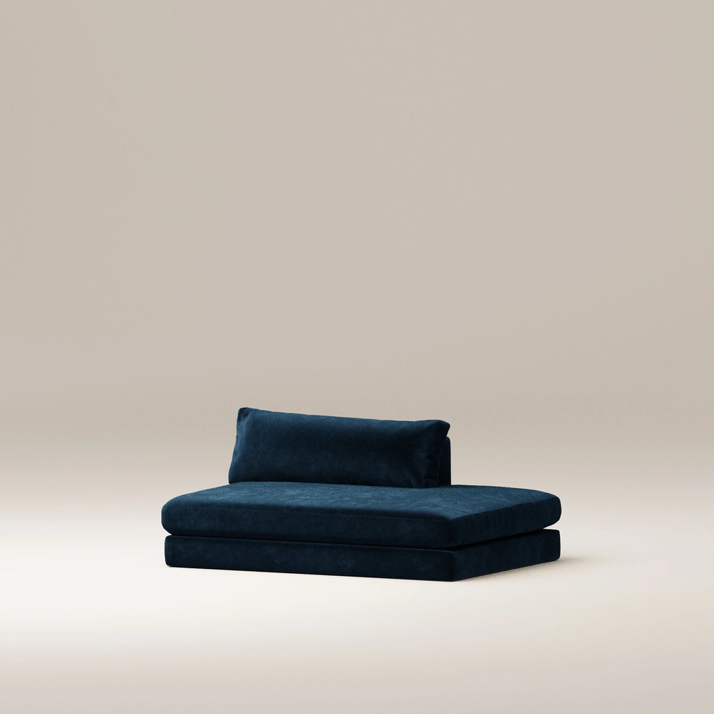 Image Ottomane Bellechasse light Droite • Velours brut • Darkblue
