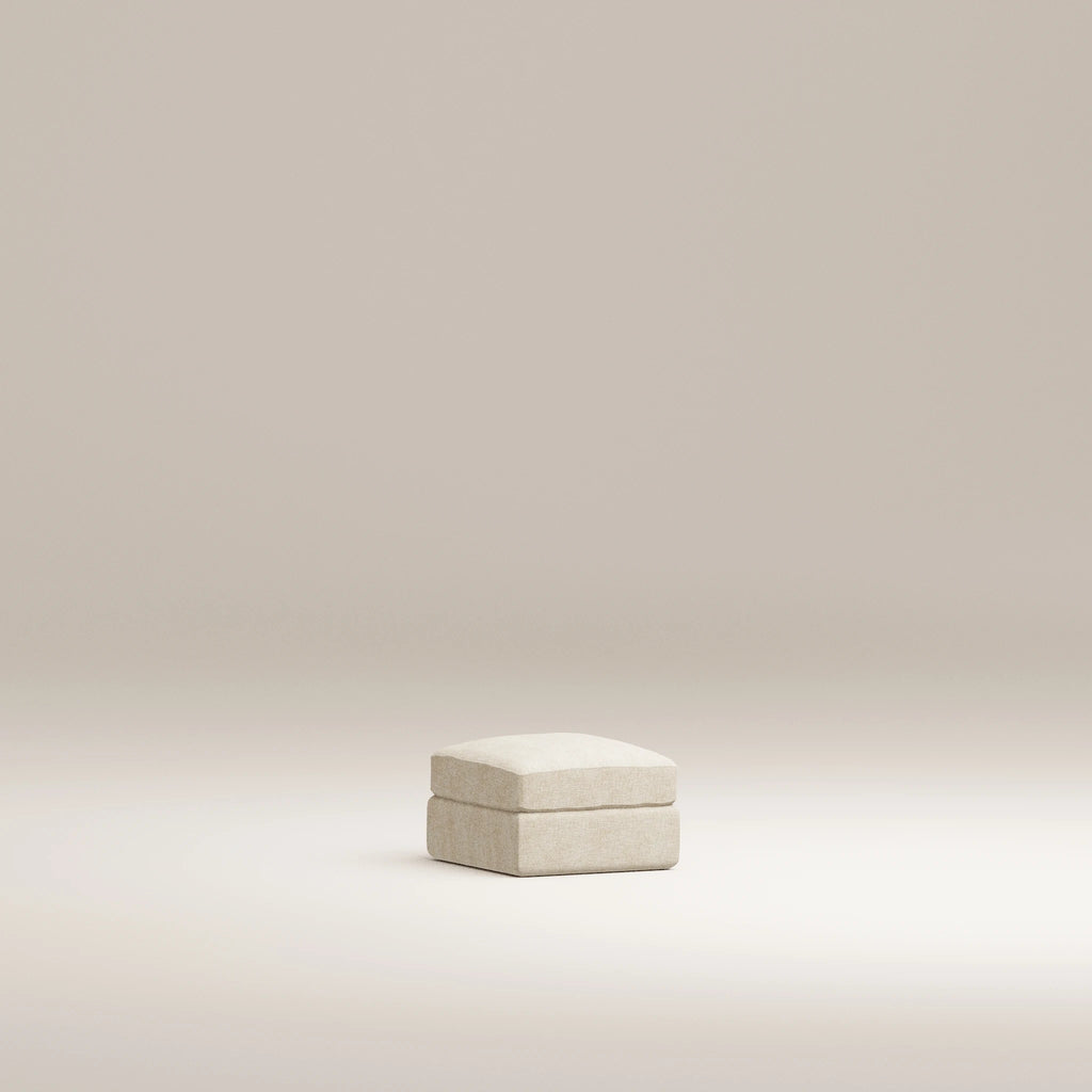 Image Pouf Bellechasse Carré XS • Tissu chenillé • Natural