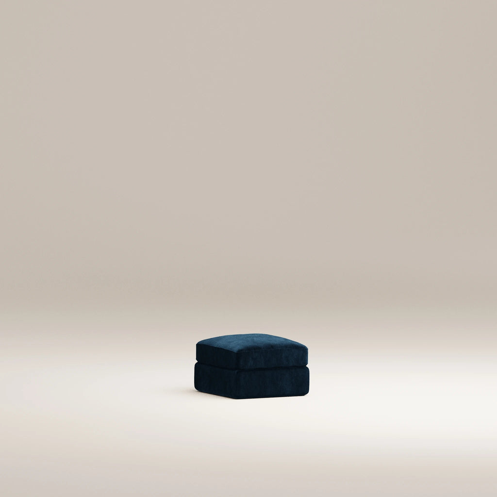 Image Pouf Bellechasse Carré XS • Velours brut • Darkblue
