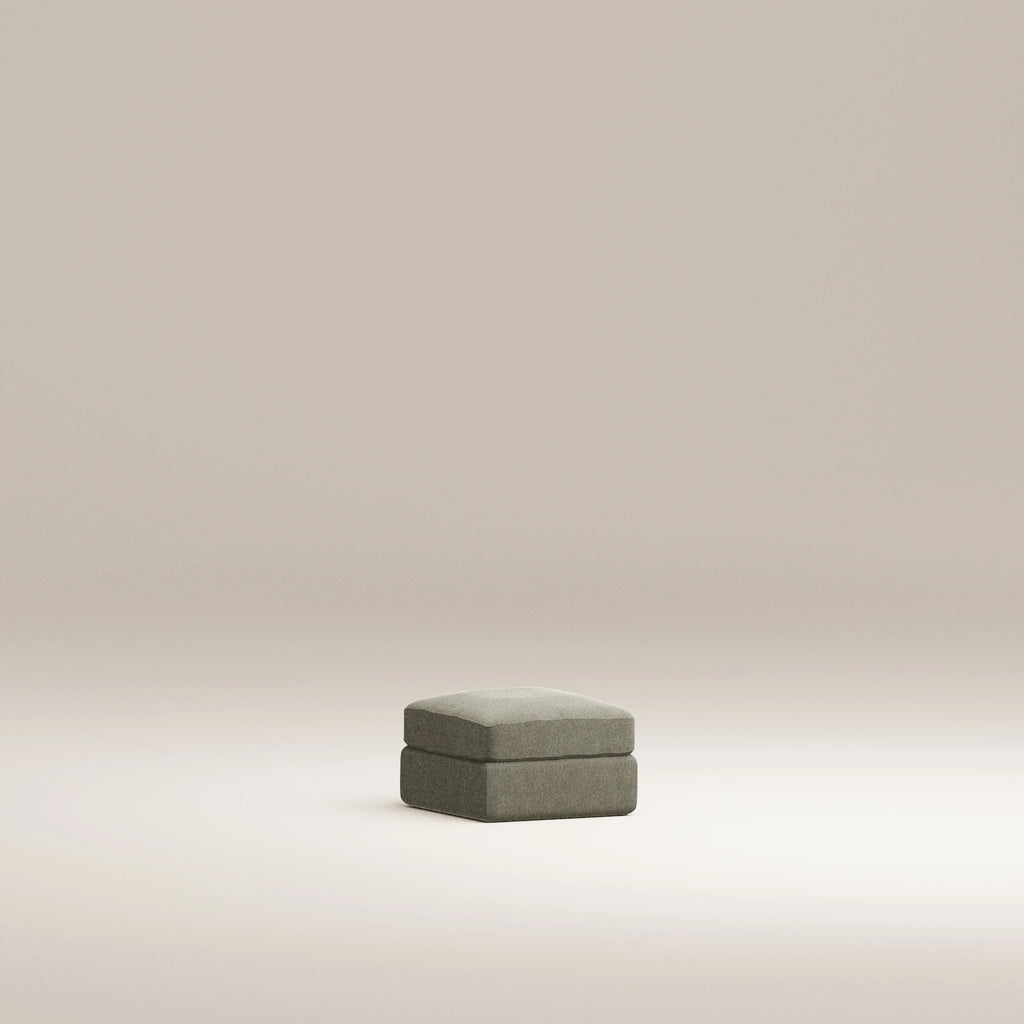 Image Pouf Bellechasse light Carré XS • Velours strié • Earth