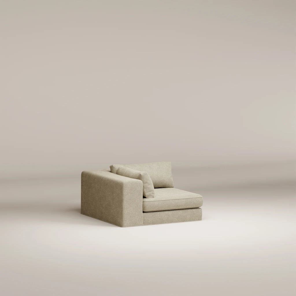 Image Removable corner module Bellechasse LEFT • Felted wool • Natural