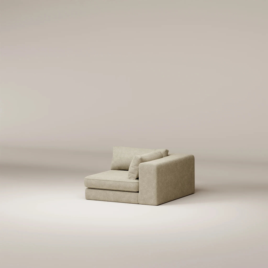 Image Corner module Bellechasse RIGHT • Felted wool • Natural