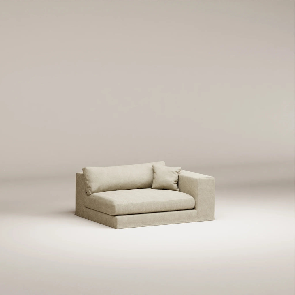 Image Removable cover module Bellechasse 1.5 places • RIGHT • Felted wool • Natural