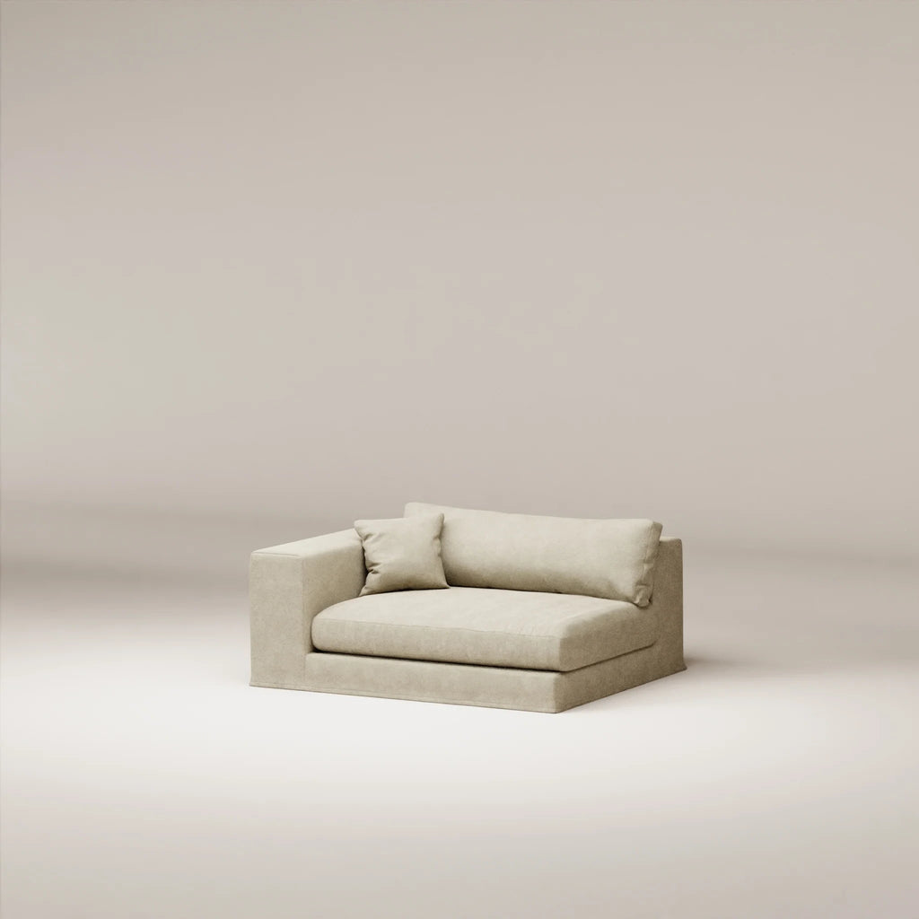 Image Removable cover module Bellechasse 1.5 places • LEFT • Felted wool • Natural