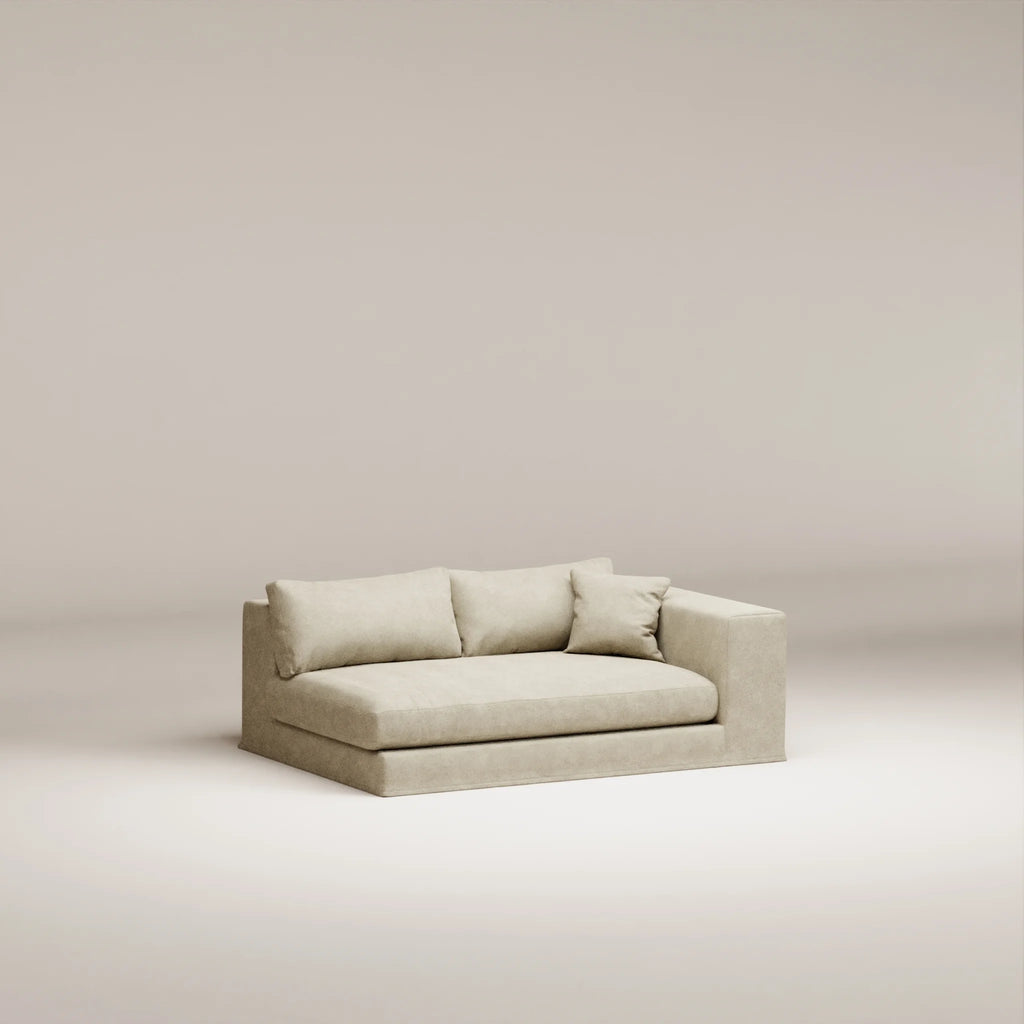 Image Removable cover module Bellechasse 2.5 seats • RIGHT • Felted wool • Natural