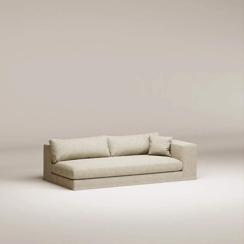 Image Removable cover module Bellechasse 3.5 seats • RIGHT • Felted wool • Natural