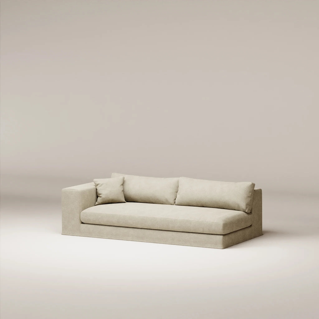 Image Removable cover module Bellechasse 3.5 seats • LEFT • Felted wool • Natural