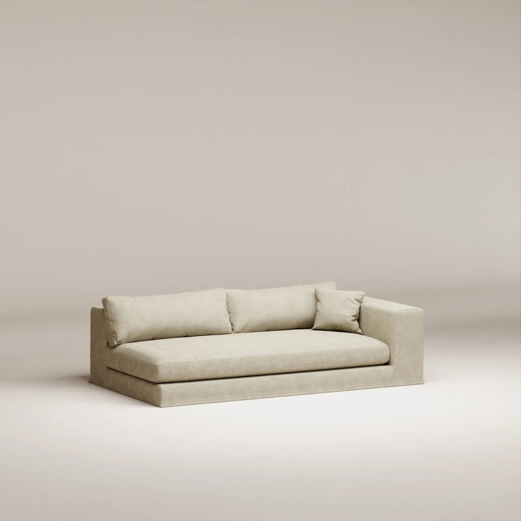 Image Removable cover module Bellechasse 3.5 seats • RIGHT • Felted wool • Natural