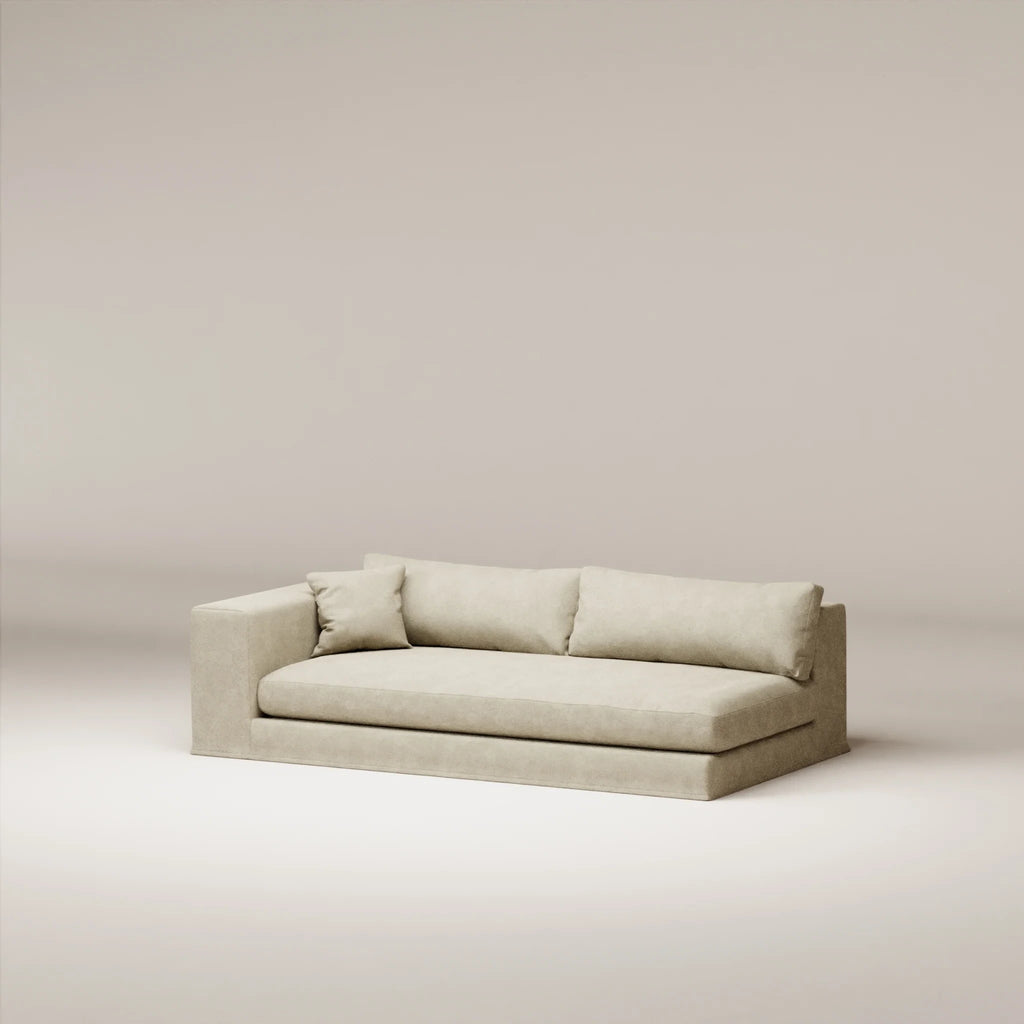 Image Removable cover module Bellechasse 3.5 seats • LEFT • Felted wool • Natural