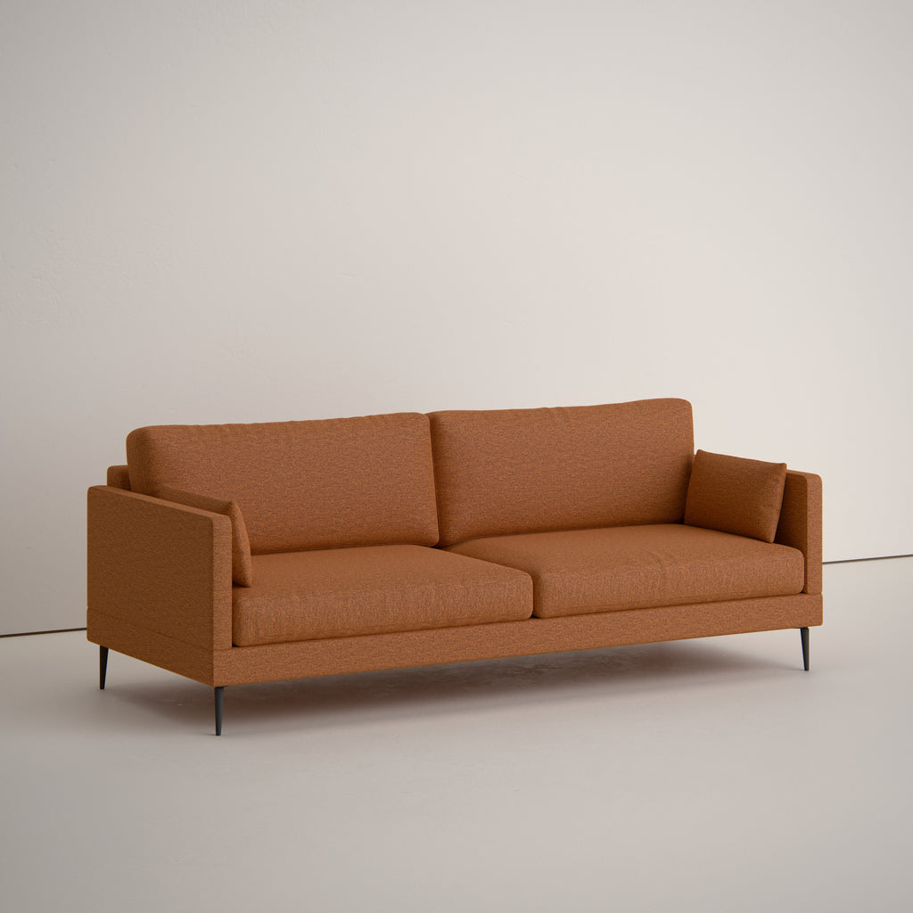 Image Herran 3-seater straight sofa Striped velvet • Oasis • New