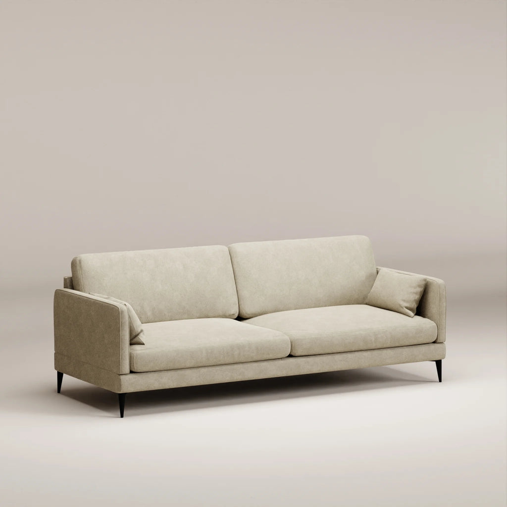 Image Straight sofa Herran 3 seats • Felted wool • Natural