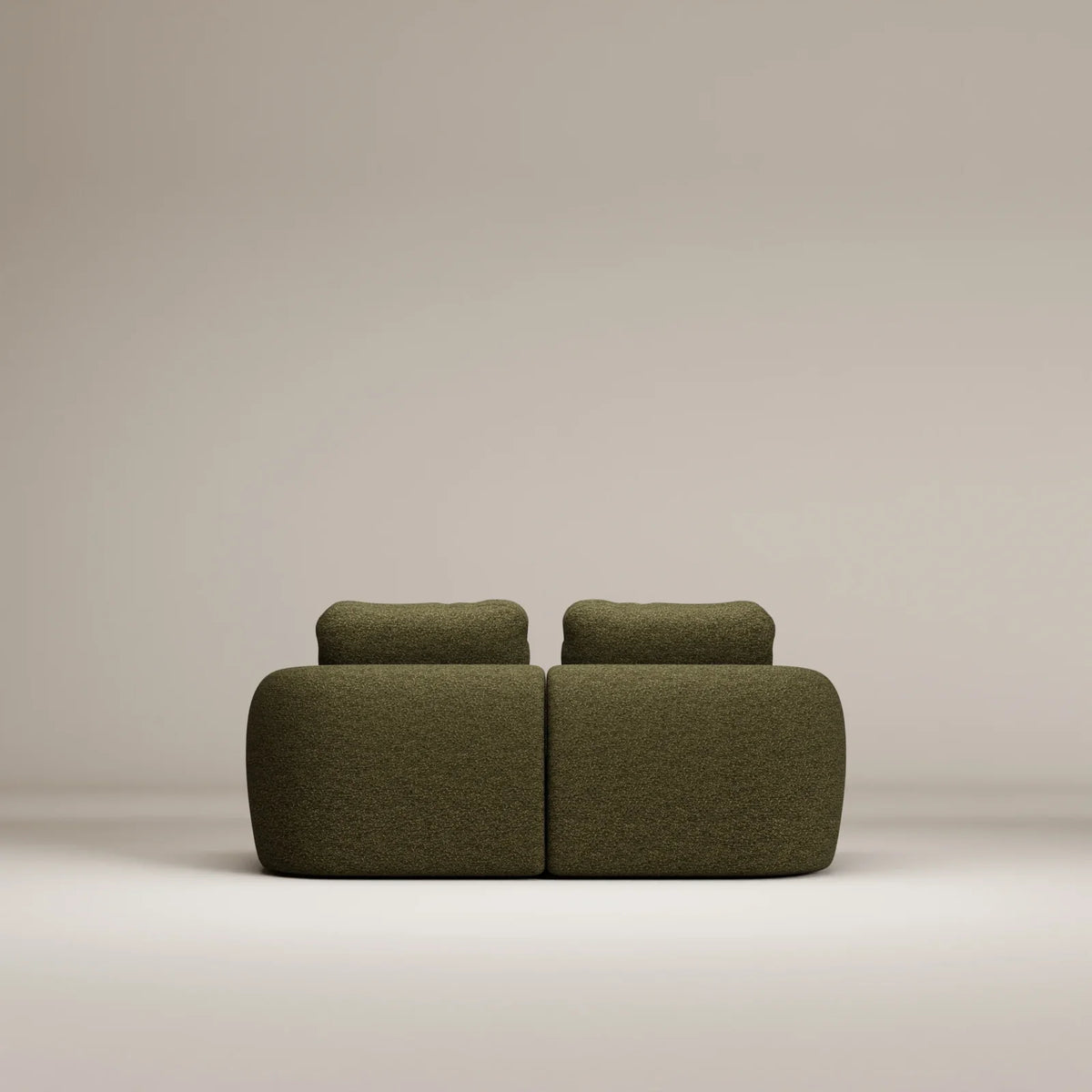 Ensemble droit - 3 places - Bouclette - Olivegreen - Très bon état