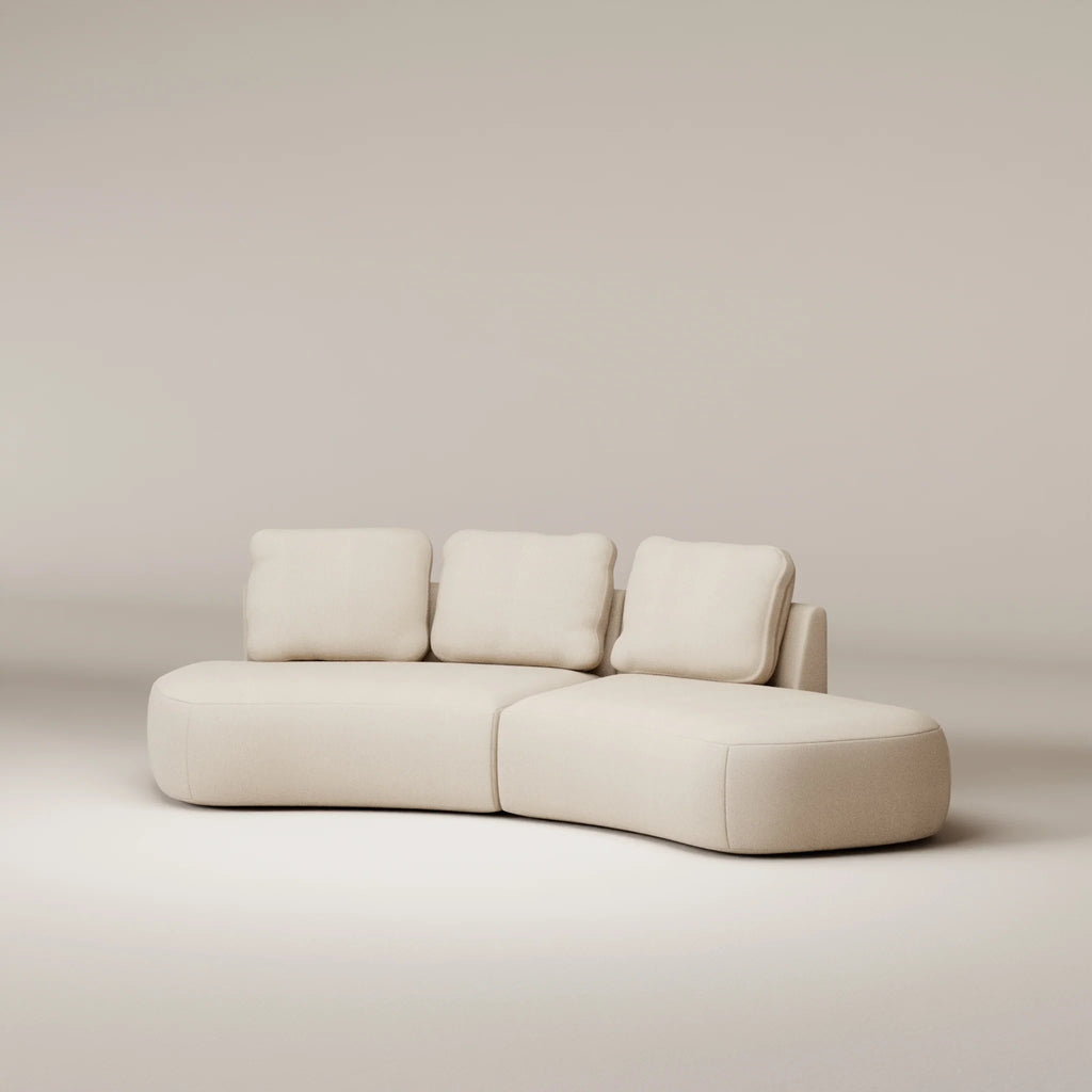 Image Ensemble Moncey Arrondi 3 places droite • Tweed • Natural