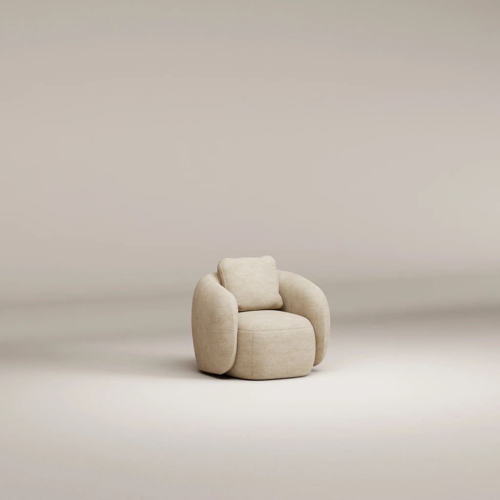Image Fauteuil Moncey Tissu chenillé • Natural