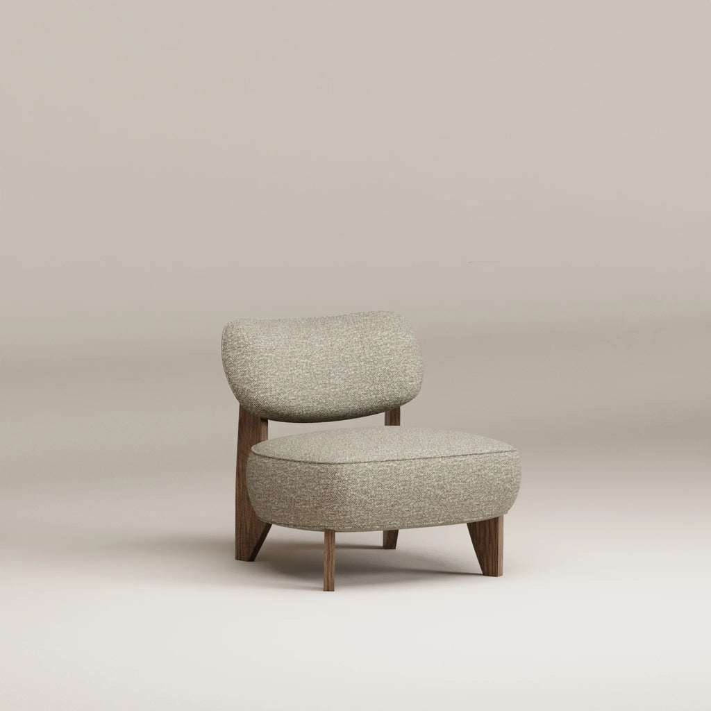 Image Fauteuil Nicolo Chêne fumé • Bouclette • Pearl