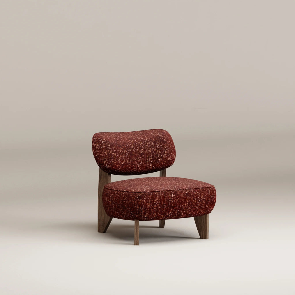 Image Fauteuil Nicolo Chêne fumé • Chenille texturée • Brick