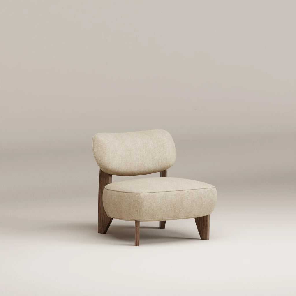 Image Fauteuil Nicolo Chêne fumé • Tissu chenillé • Natural