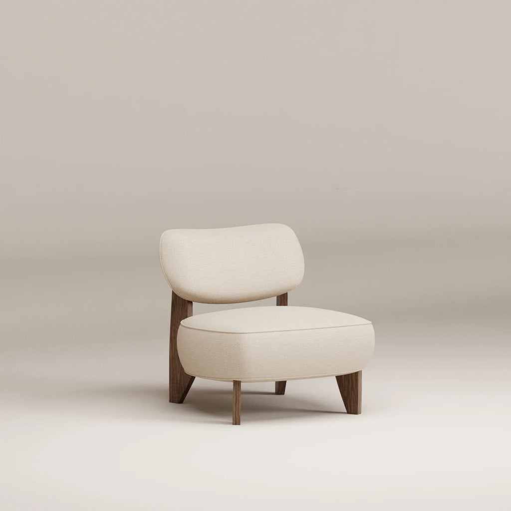 Image Fauteuil Nicolo Chêne fumé • Tweed • Natural