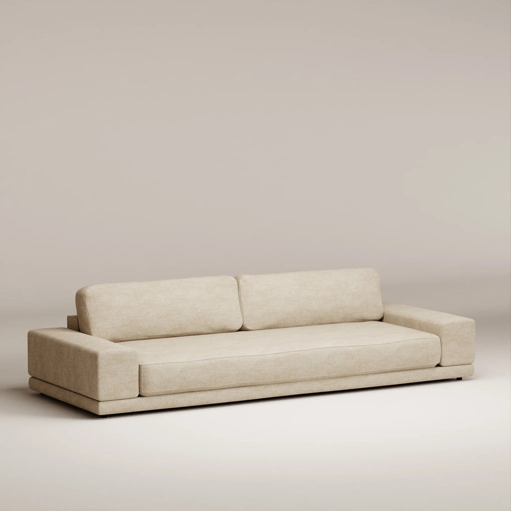 Image Canapé droit Palatine 5 places • Profondeur 110 cm • 2 parties • Tissu chenillé • Natural