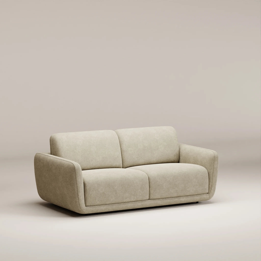 Image Sofa bed Convertible Saul 3 seats • Electrically welded grid • Premium DS 35 HR • Felted wool • Natural