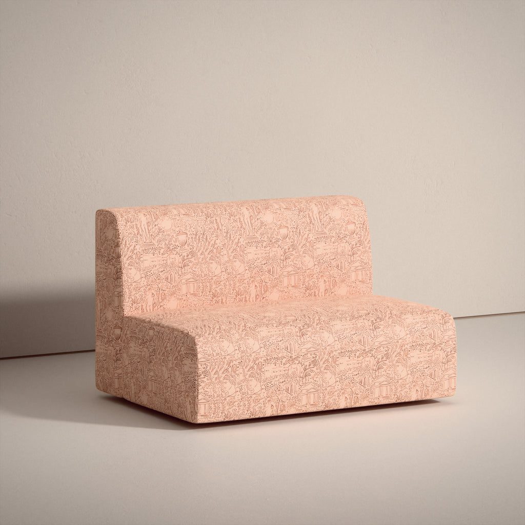 Image Chauffeuse Agar 2 places • Tissu Rubelli • Rousham • Pink