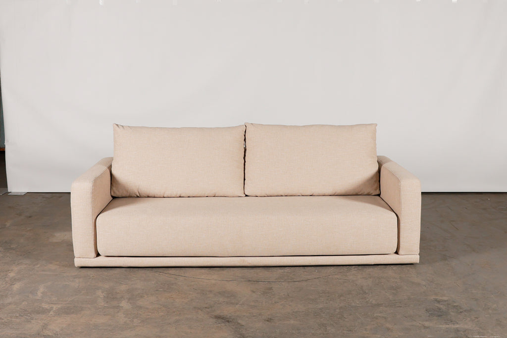 Image Canapé convertible 3 places (233 x 110 cm) Velours • Cream 01 • Neuf
